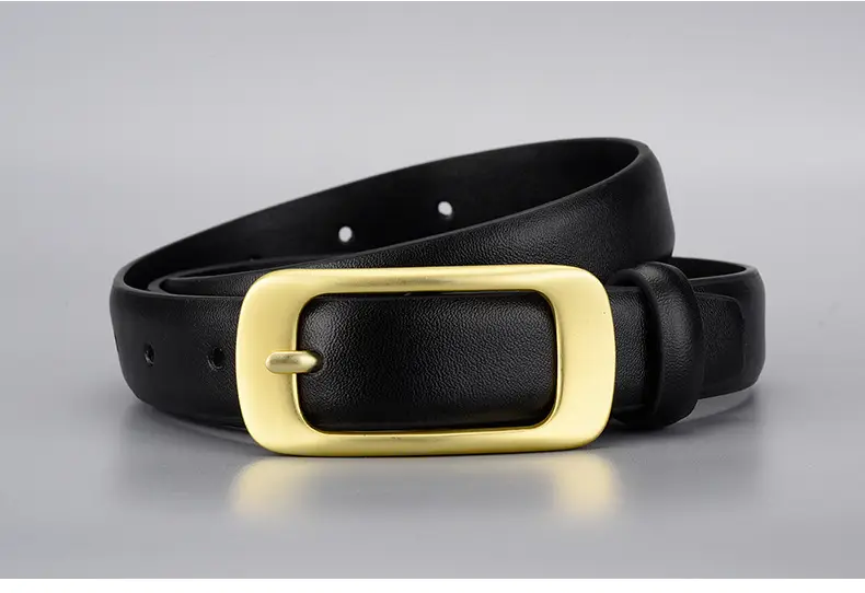 Women's Golden Buckle Belt Genuine Leather Vintage Japanese Style — feature 21