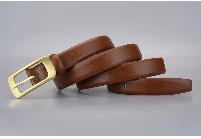 Women's Golden Buckle Belt Genuine Leather Vintage Japanese Style — feature 27