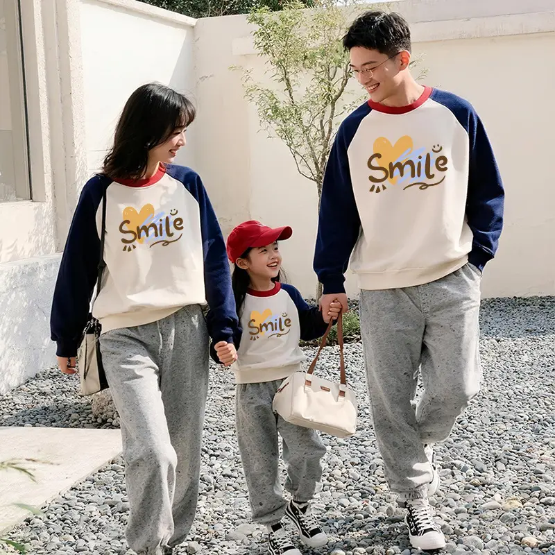 Cotton Cartoon Family Suit Yellow White Kids T-Shirt Shorts — feature 5
