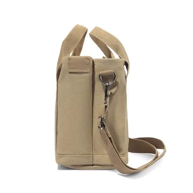 Brown Canvas Business Commuter Shoulder Bag Large Capacity - Image 13