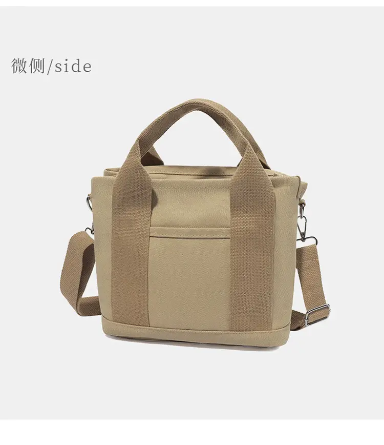 Brown Canvas Business Commuter Shoulder Bag Large Capacity — feature 29
