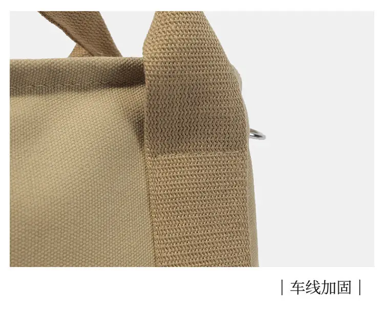 Brown Canvas Business Commuter Shoulder Bag Large Capacity — feature 36
