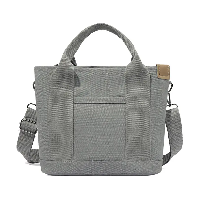 Brown Canvas Business Commuter Shoulder Bag Large Capacity - Image 2