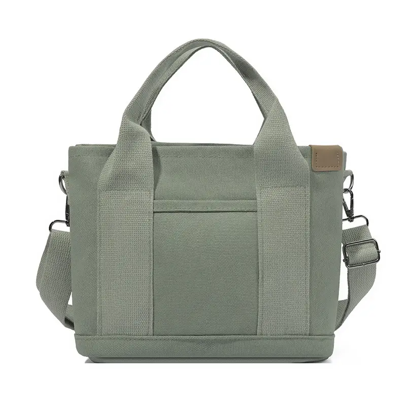 Brown Canvas Business Commuter Shoulder Bag Large Capacity - Image 5