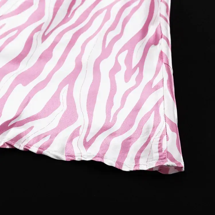 Pink Zebra Print Fishtail Skirt Mid Length Women — feature 24