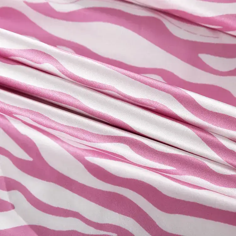 Pink Zebra Print Fishtail Skirt Mid Length Women — feature 27