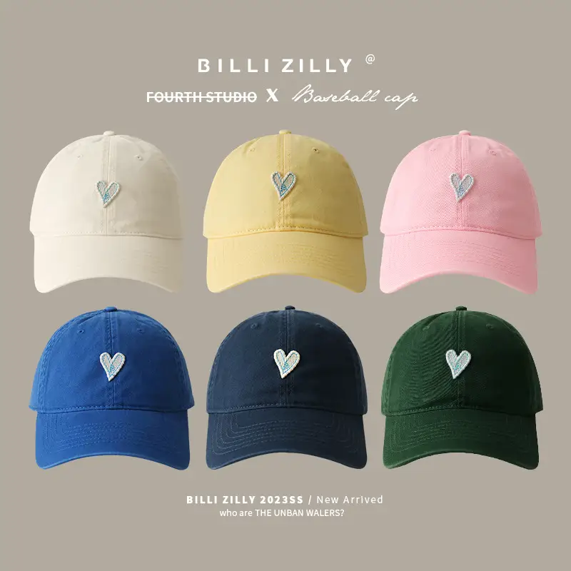 Blue Heart Embroidered Baseball Cap for Women Men - Image 3