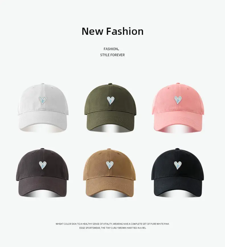 Blue Heart Embroidered Baseball Cap for Women Men — feature 1