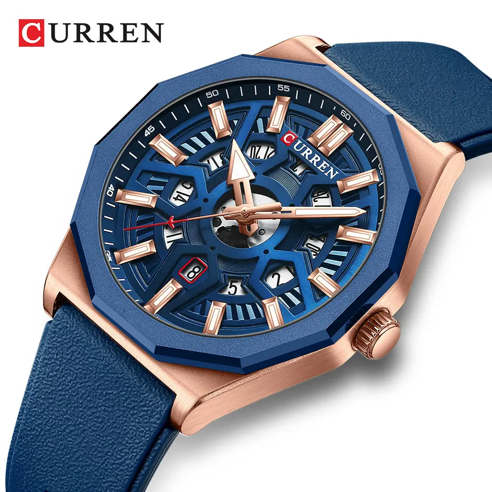 Men's Carian 8437 Quartz Watch with Orange Strap - Image 11