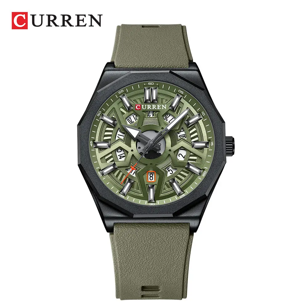 Men's Carian 8437 Quartz Watch with Orange Strap - Image 10
