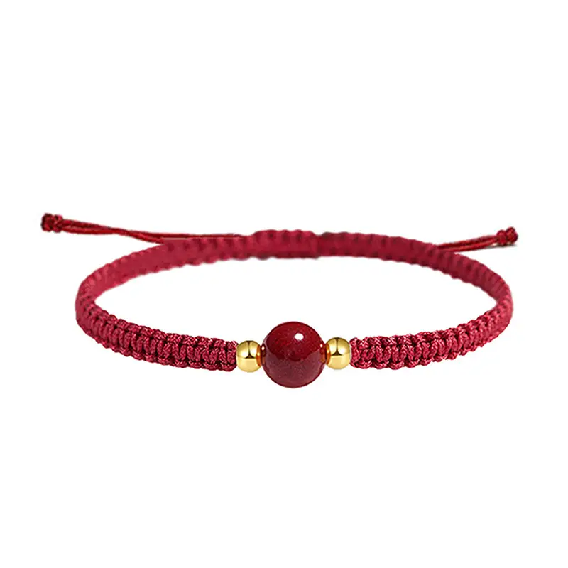 Cinnabar Prayer Bracelet Red Hand Rope String Transfer Beads - Image 22