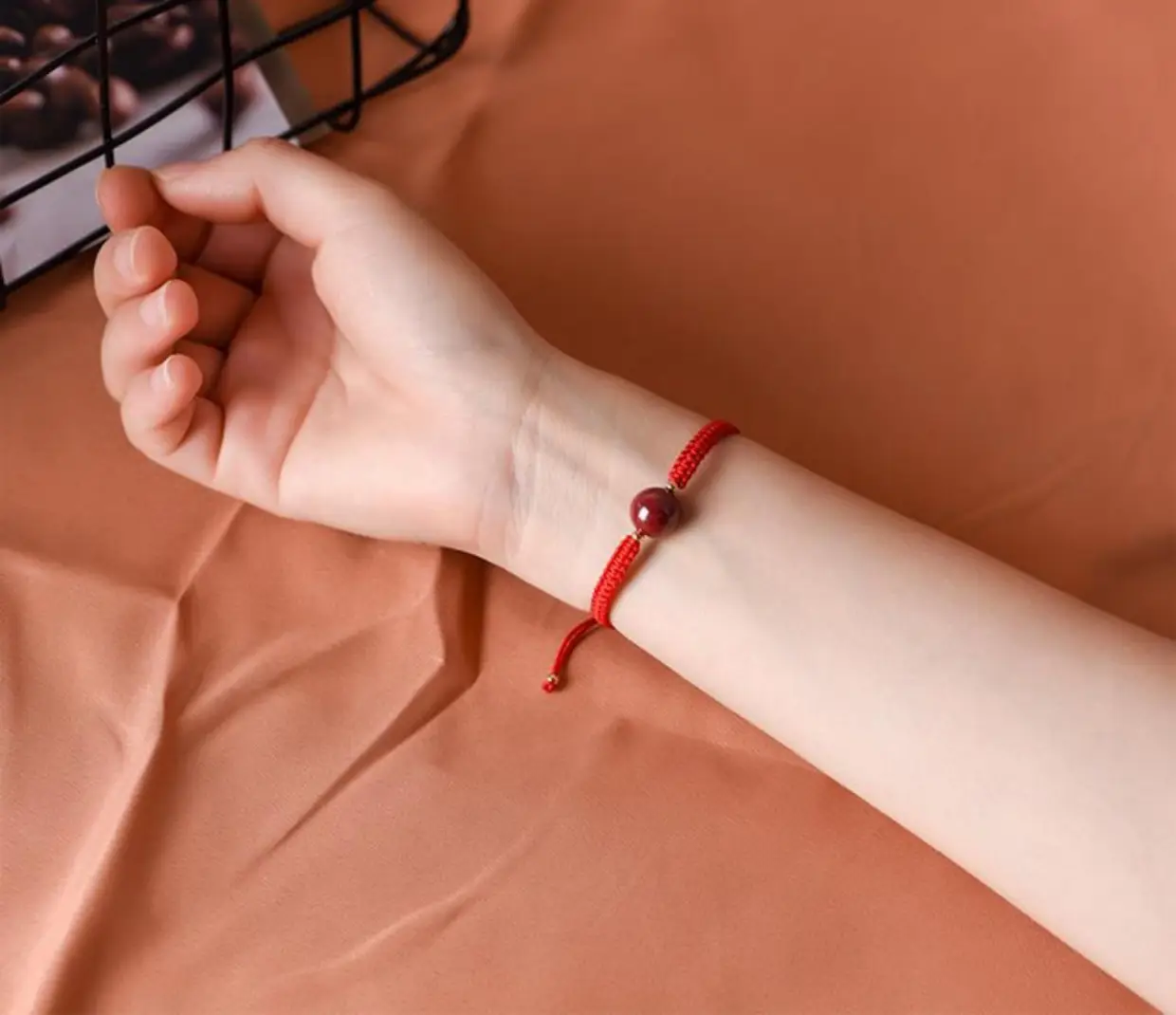 Cinnabar Prayer Bracelet Red Hand Rope String Transfer Beads — feature 22