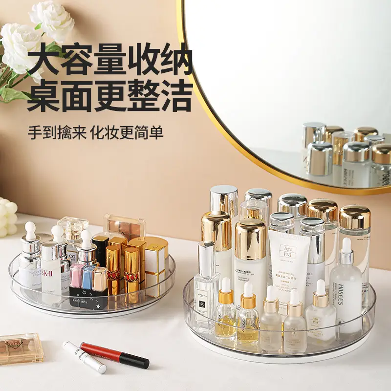Rotating Makeup Brush Storage Cartridge Desktop Eyebrow Pen Eye Shadow Bucket Cosmetic Lipstick Pen Holder Dressing Table Storage Box — feature 6