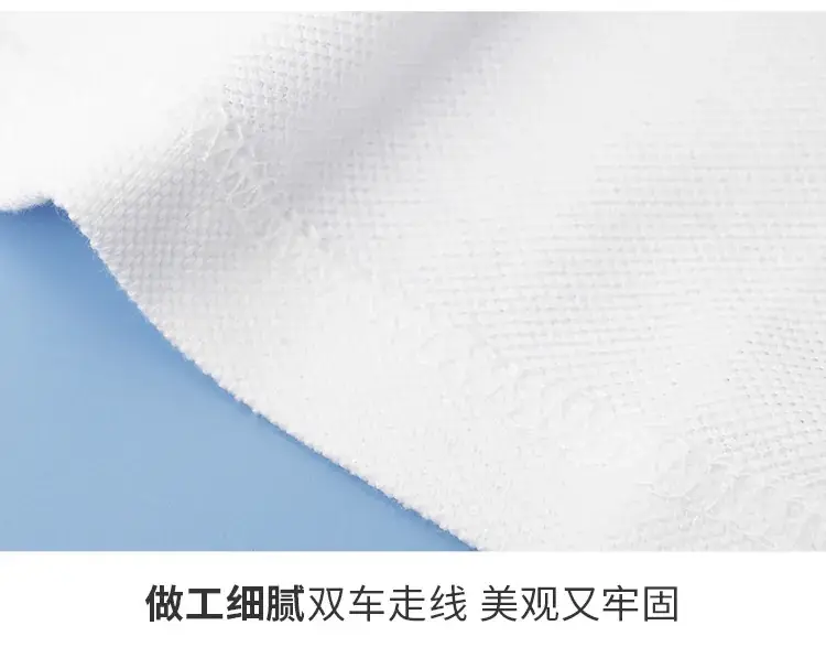 Children's White Polo T-Shirt Long Sleeve Cotton Lapel Base Shirt — feature 15