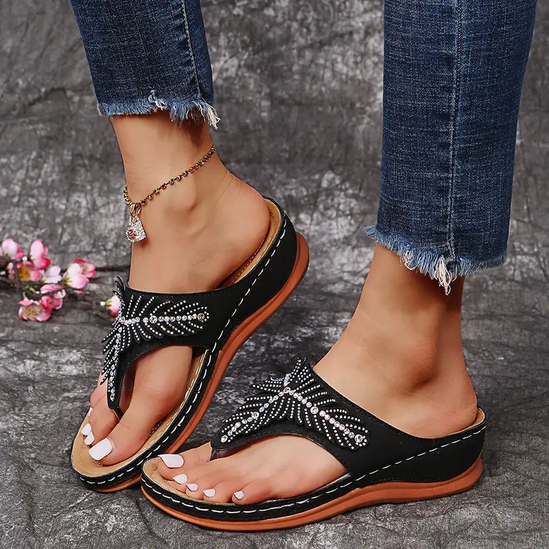 2023 Summer European Plus Size African Wedge Sandals