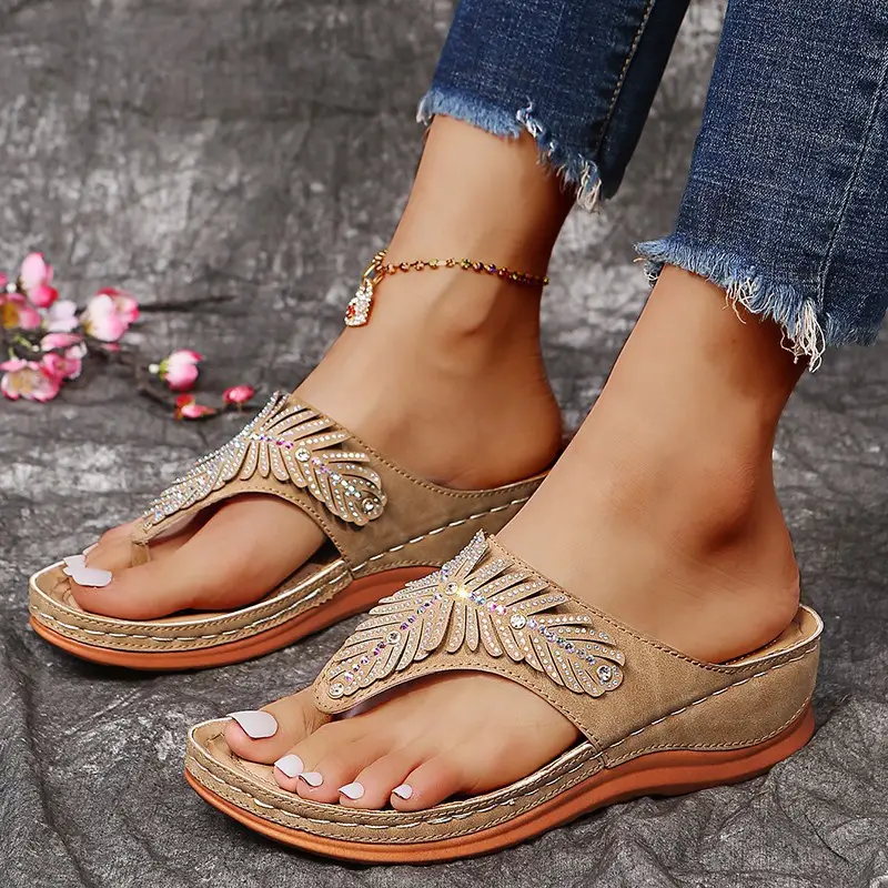 2023 Summer European Plus Size African Wedge Sandals