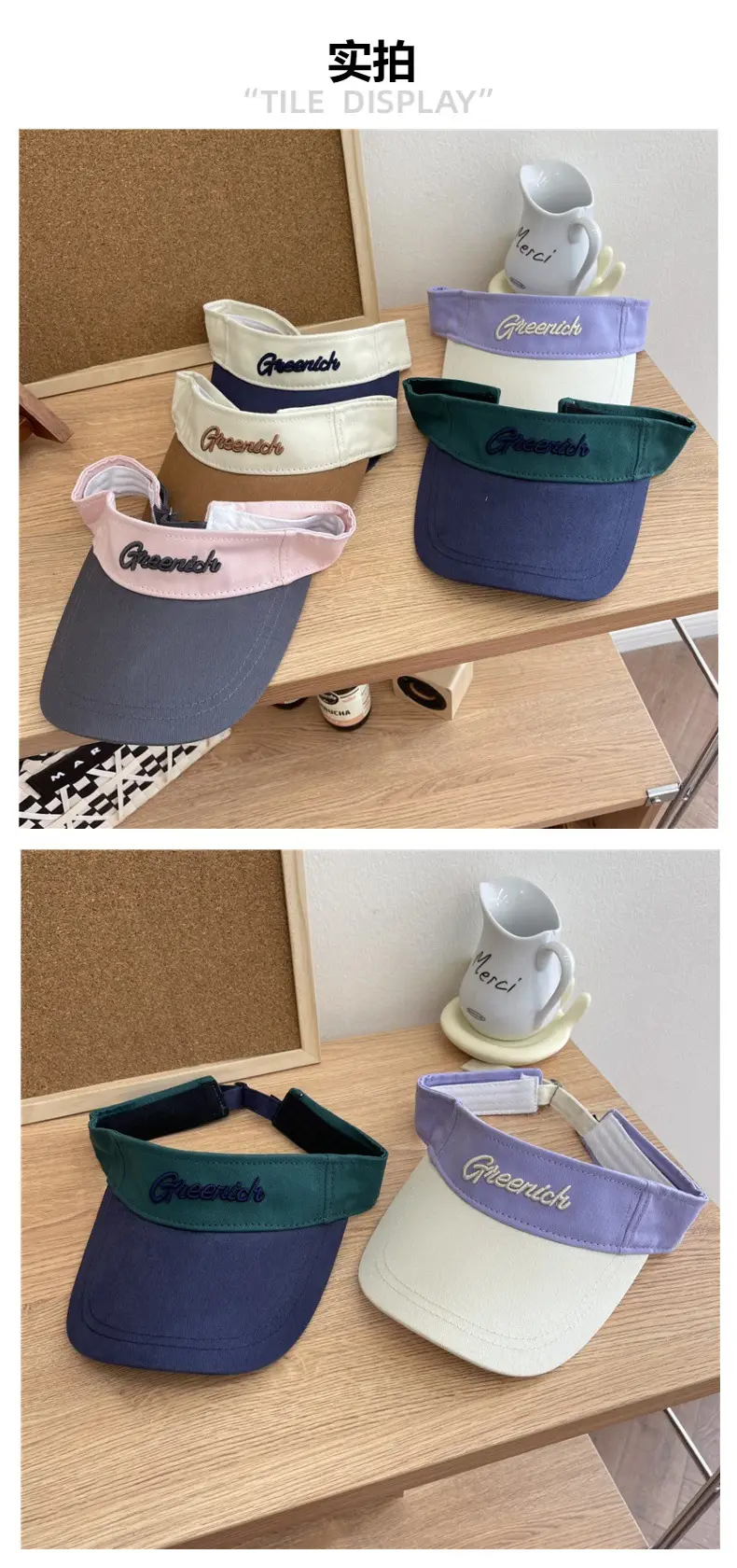 Women's Korean-style Ins Letter Cap Navy White — feature 4
