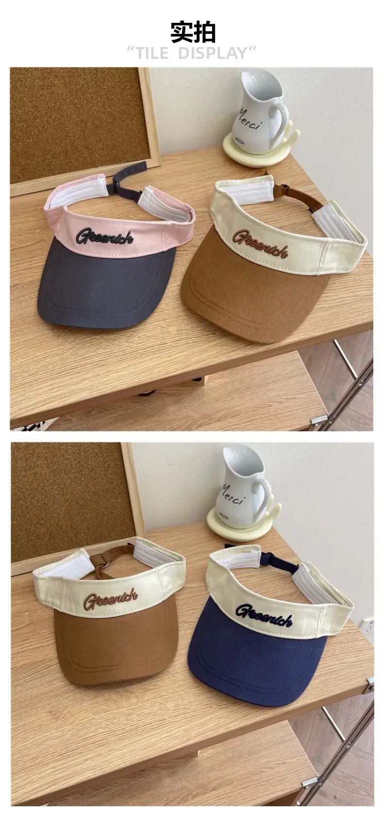 Women's Korean-style Ins Letter Cap Navy White — feature 5