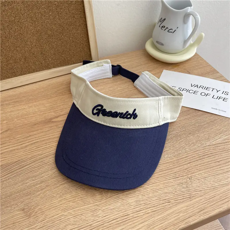 Women's Korean-style Ins Letter Cap Navy White - Image 3