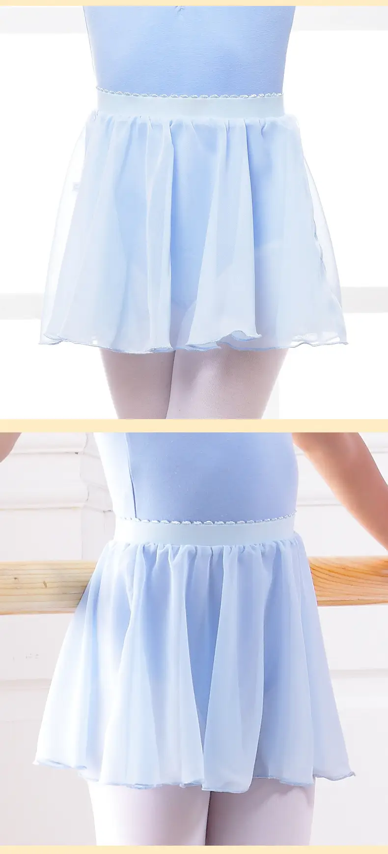 Light Blue Chinese Dance Skirt for Girls Ballet Suit — feature 10