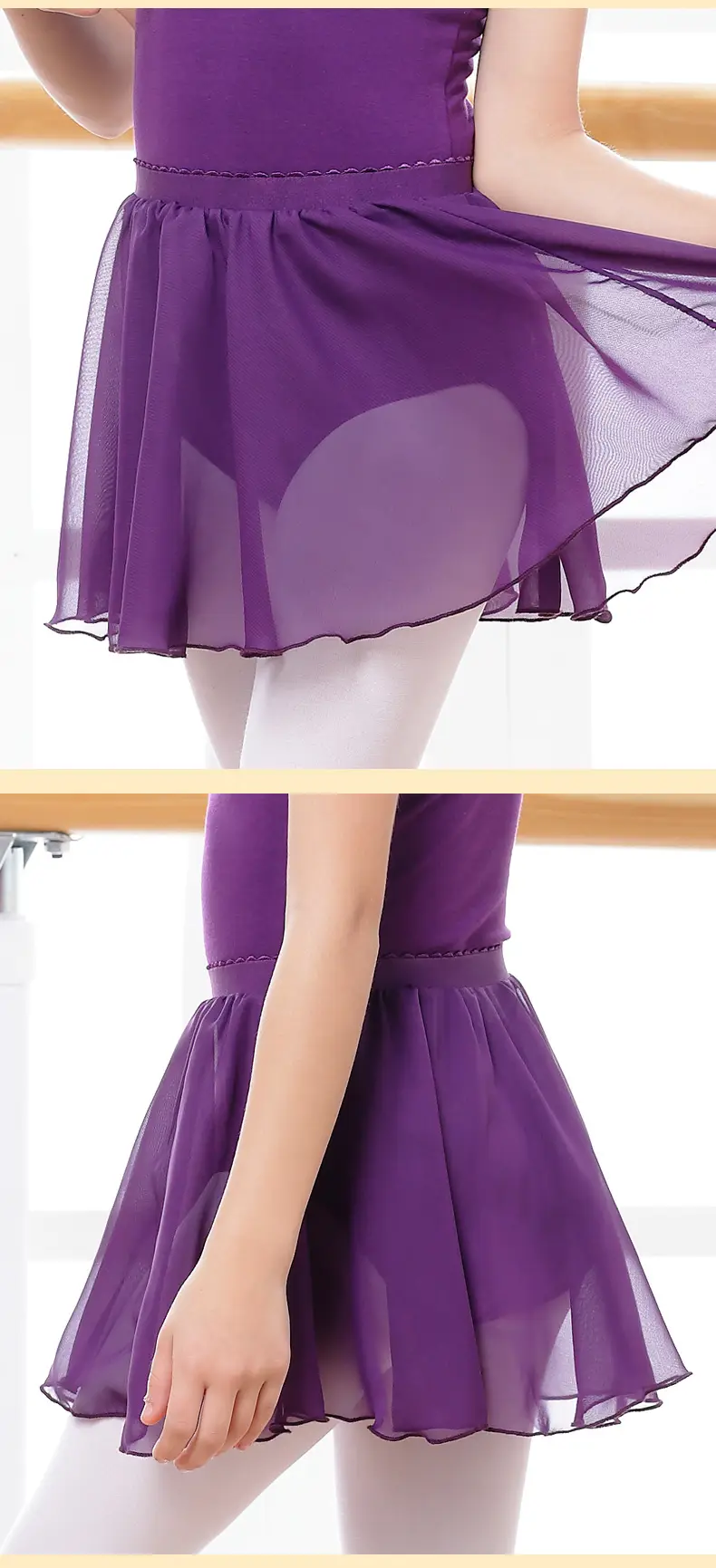Light Blue Chinese Dance Skirt for Girls Ballet Suit — feature 12