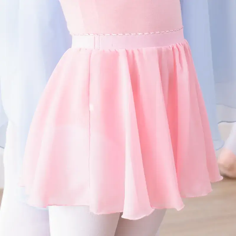 Light Blue Chinese Dance Skirt for Girls Ballet Suit
