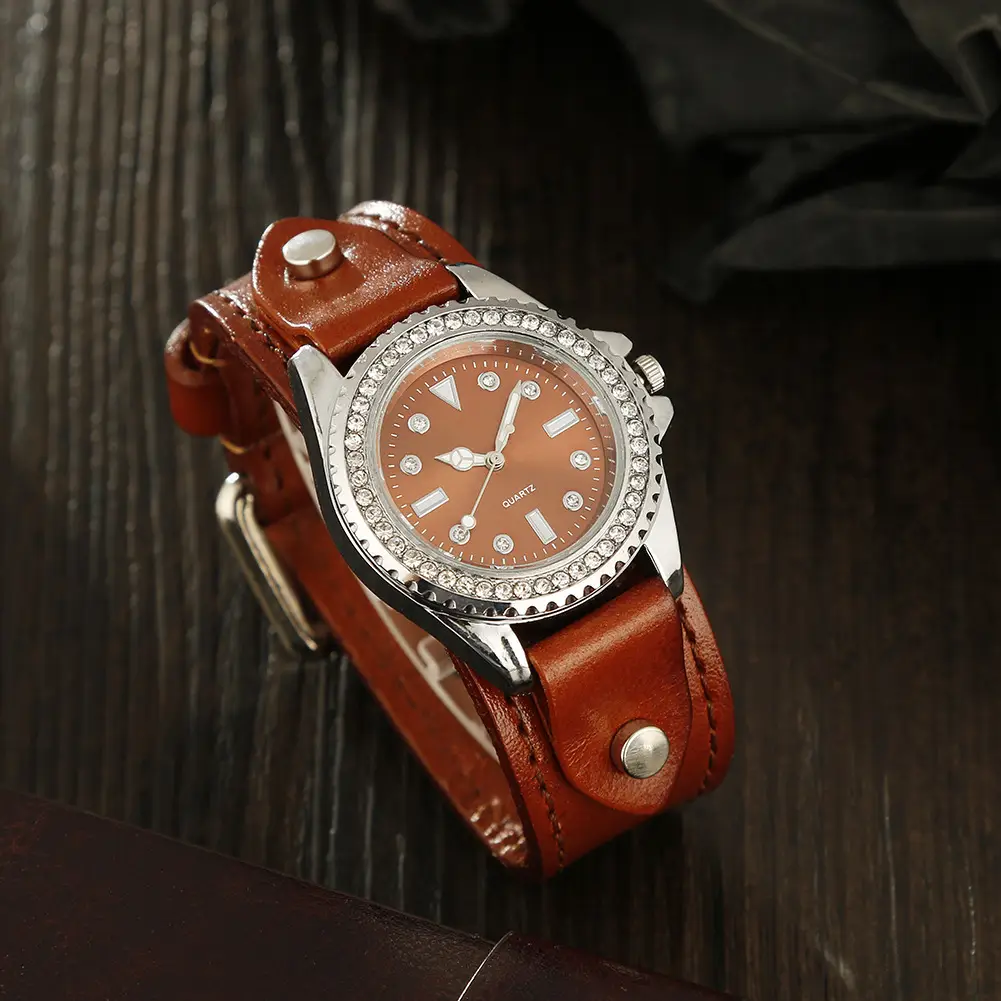Women's Multi-Color Quartz Watch with Red Strap — feature 3