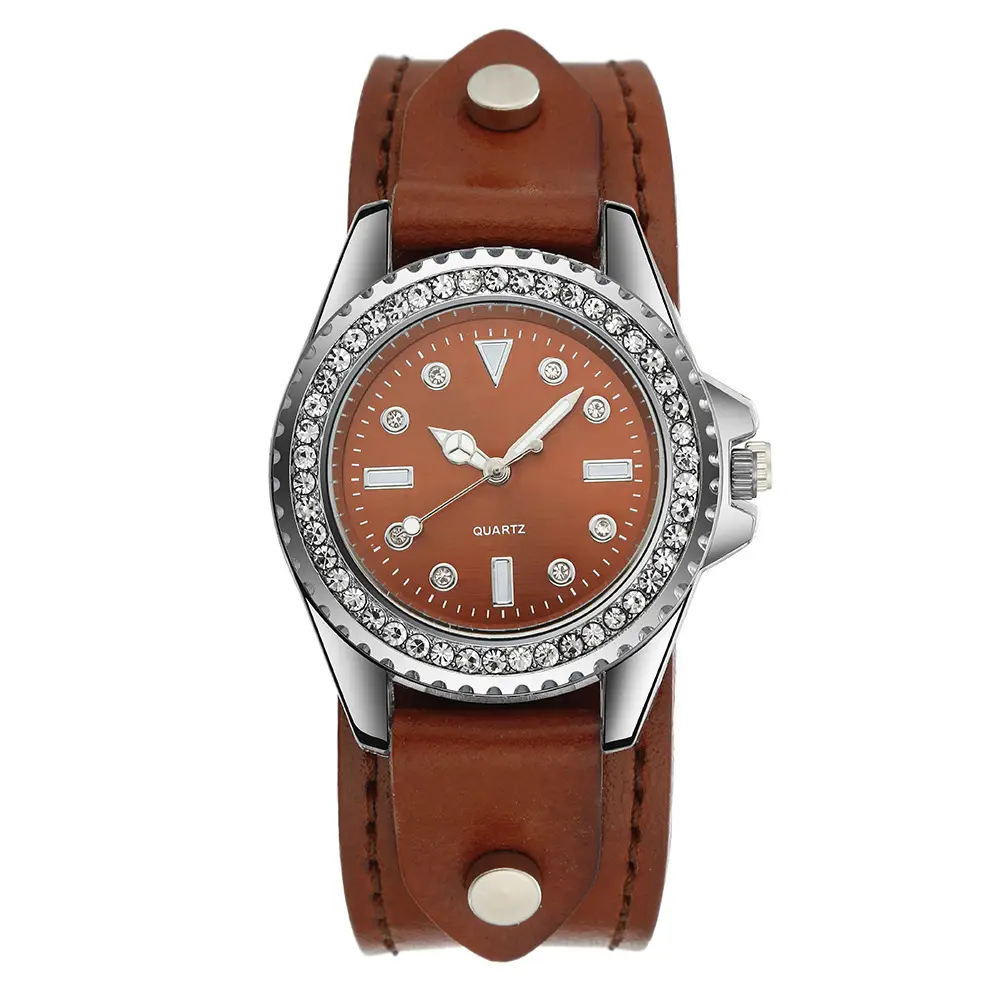 Women's Multi-Color Quartz Watch with Red Strap
