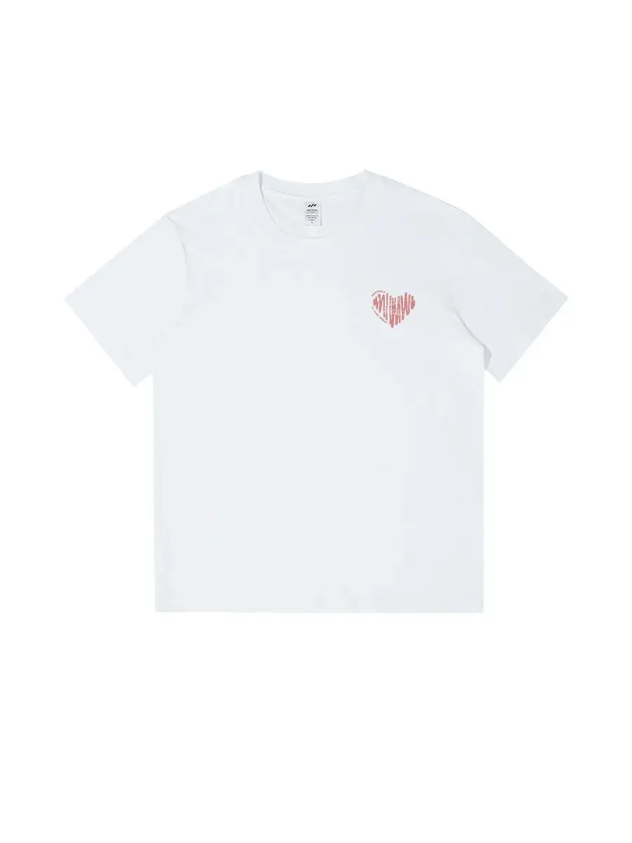 Women Pure Cotton Loose Fit T-Shirt Heart Print Summer Casual - Image 14