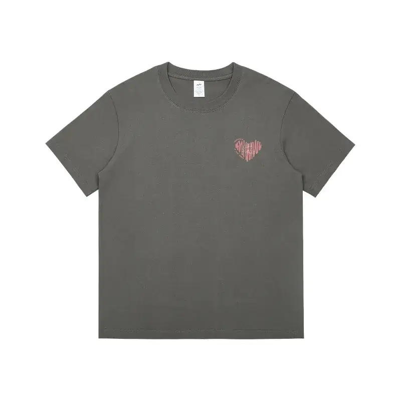 Women Pure Cotton Loose Fit T-Shirt Heart Print Summer Casual - Image 4