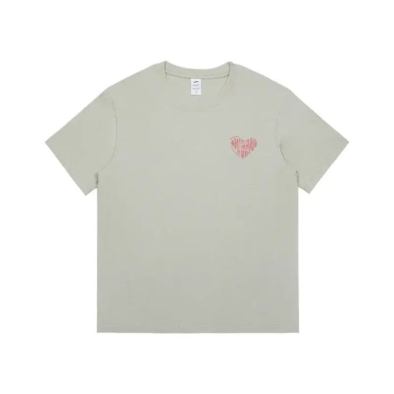Women Pure Cotton Loose Fit T-Shirt Heart Print Summer Casual - Image 6