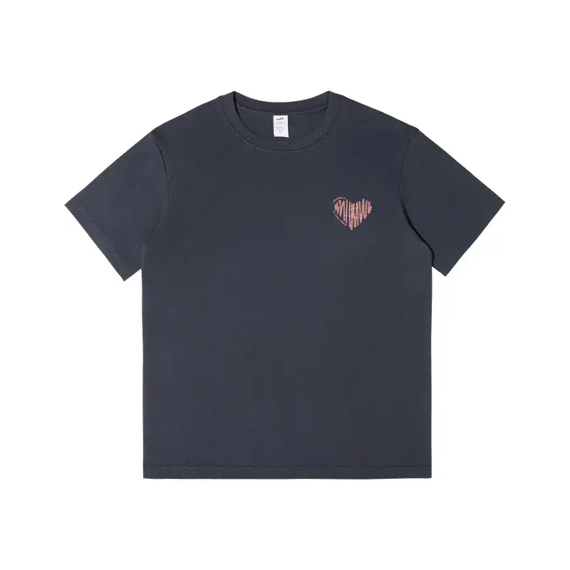 Women Pure Cotton Loose Fit T-Shirt Heart Print Summer Casual - Image 7