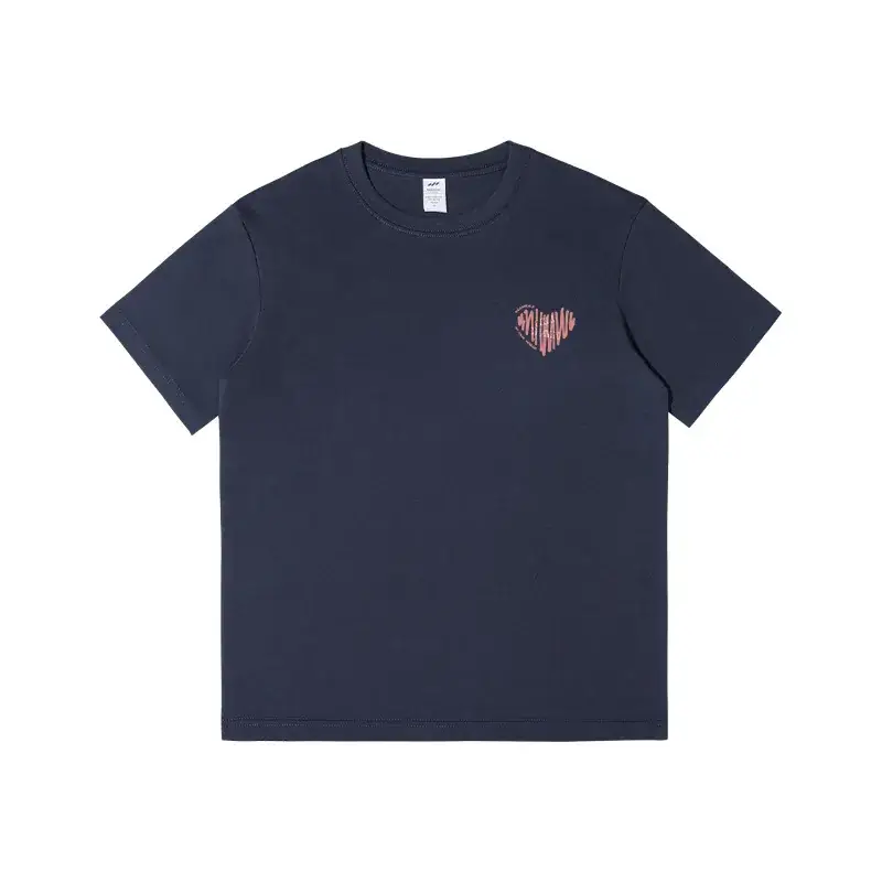Women Pure Cotton Loose Fit T-Shirt Heart Print Summer Casual - Image 8