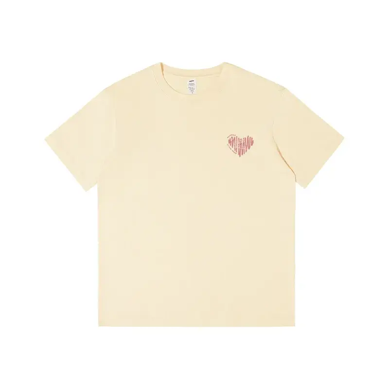 Women Pure Cotton Loose Fit T-Shirt Heart Print Summer Casual - Image 9