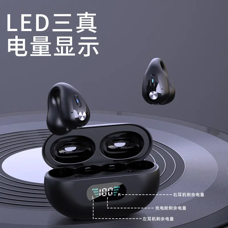 Huaqiangbei Bone Conduction Bluetooth Headset Wireless Sports Open Non-In-Ear Noise Reduction Free Shipping Ear Clip Headset