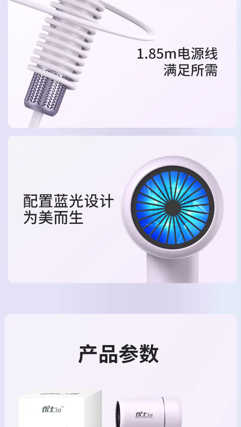 Yongri Electric Hair Dryer Bronze High Power — feature 15