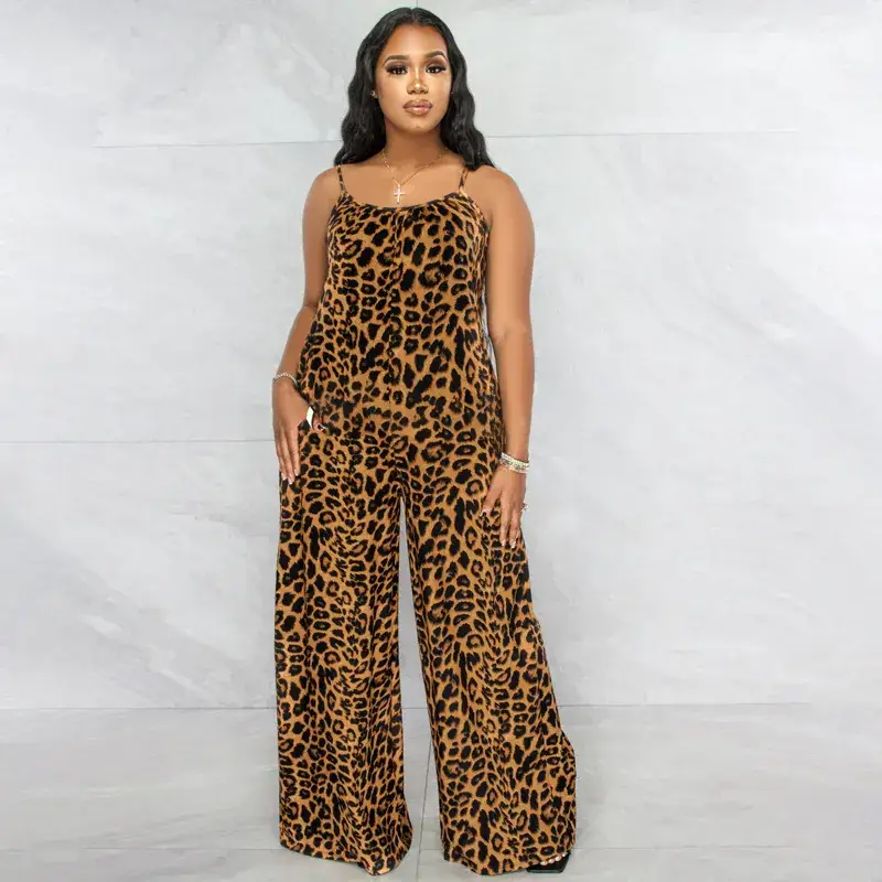 European American Leopard Print Jumpsuit Large - Image 10
