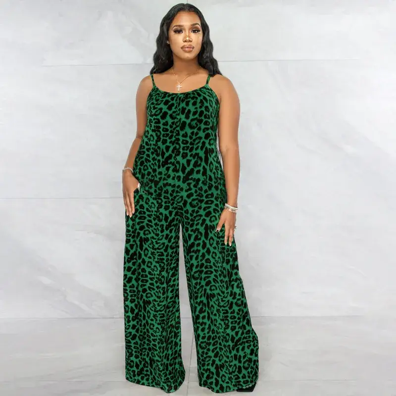 European American Leopard Print Jumpsuit Large — feature 12