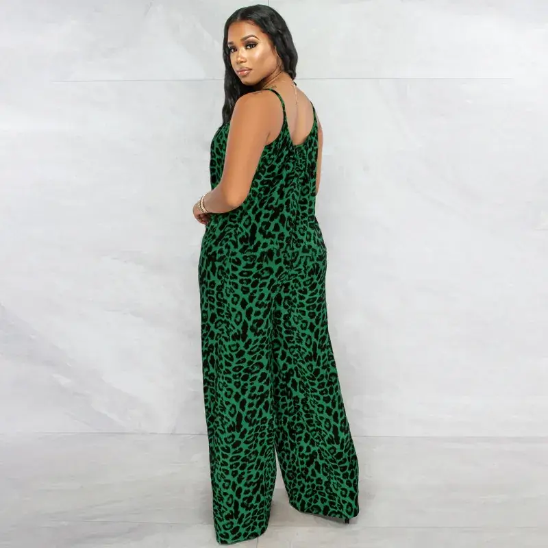 European American Leopard Print Jumpsuit Large — feature 13