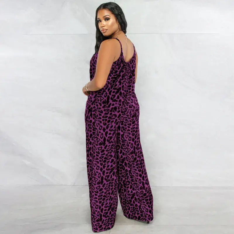 European American Leopard Print Jumpsuit Large — feature 15