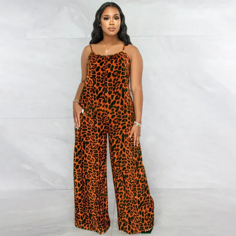 European American Leopard Print Jumpsuit Large — feature 16