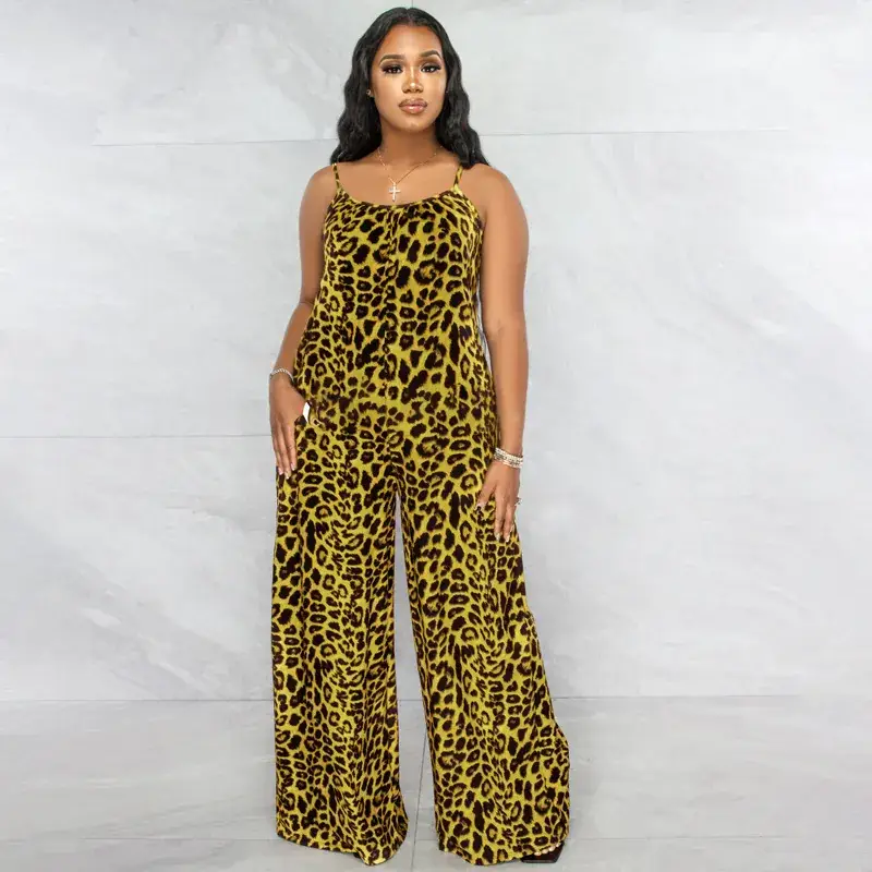 European American Leopard Print Jumpsuit Large — feature 19