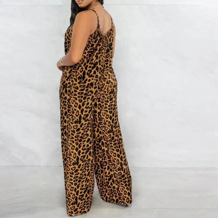 European American Leopard Print Jumpsuit Large — feature 8