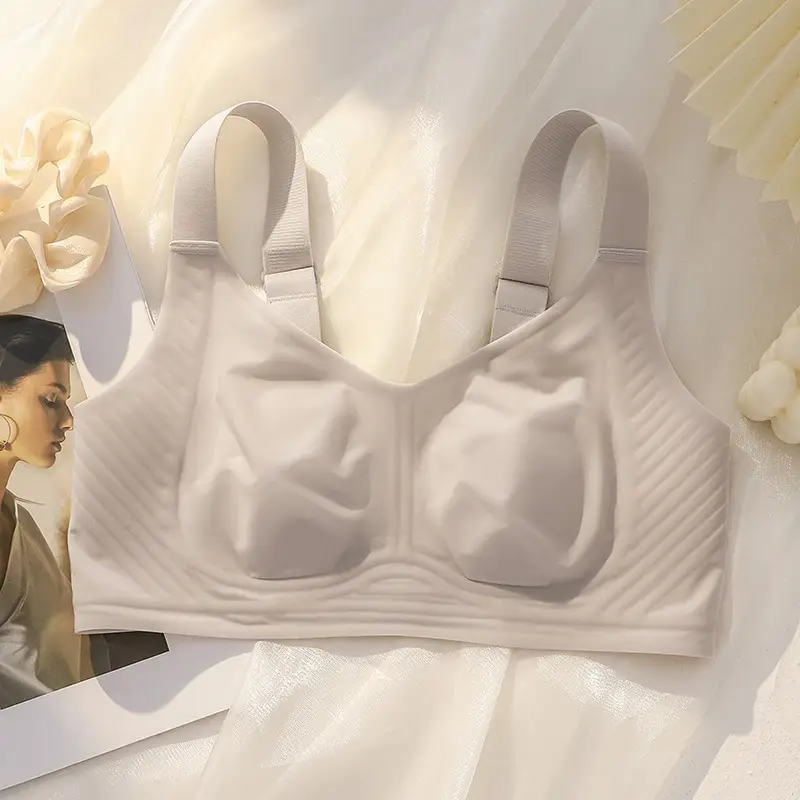 Authentic Large Bust Minimizing Bra for Women, Ultra-Thin Seamless Bunny Ear Design, Plus Size Breast Reduction, Side Breast Collection, Anti-Sagging Bra
