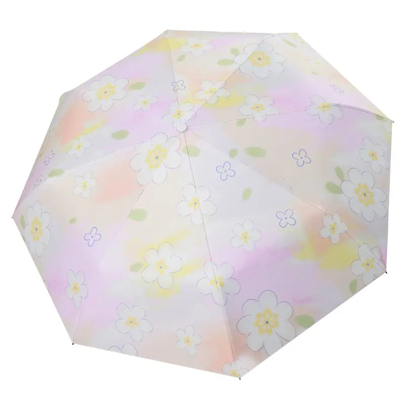 70% Off Gradient Pink Flower Vinyl Umbrella