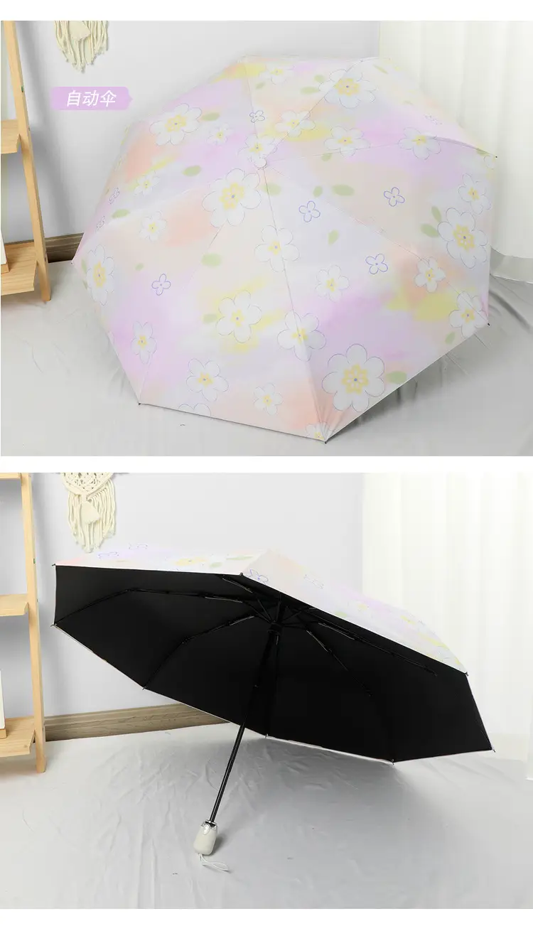 70% Off Gradient Pink Flower Vinyl Umbrella — feature 12