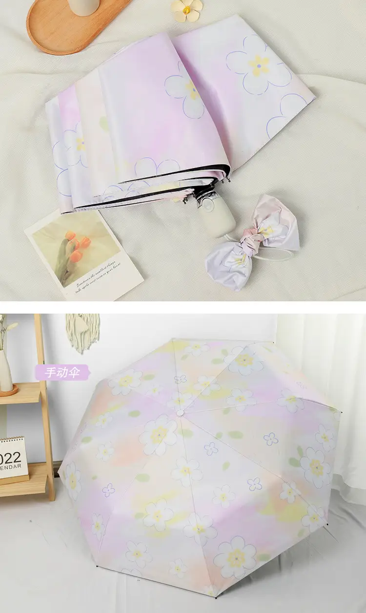70% Off Gradient Pink Flower Vinyl Umbrella — feature 13