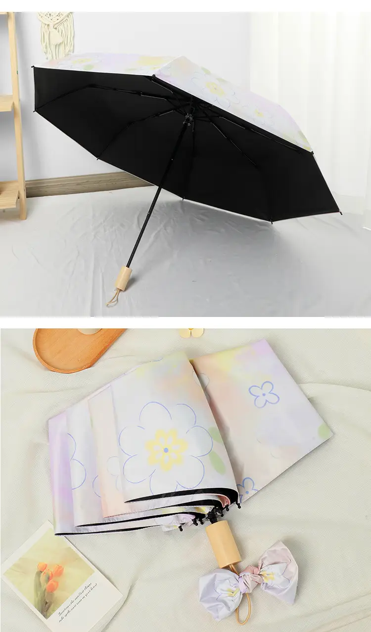 70% Off Gradient Pink Flower Vinyl Umbrella — feature 14