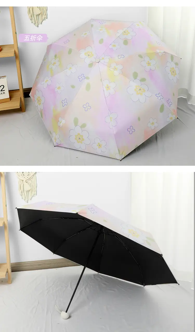 70% Off Gradient Pink Flower Vinyl Umbrella — feature 15