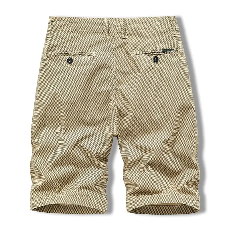 Men's Beige Woven Capri Shorts Summer Casual Pants - Image 6